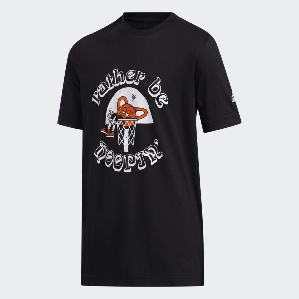 Футболка Adidas Y SS STRIPE RBH FQ2330 140 чорний