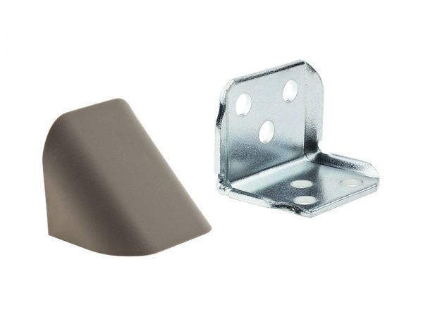 Уголок DC металлический двойной с пластиковой заглушкой капучино