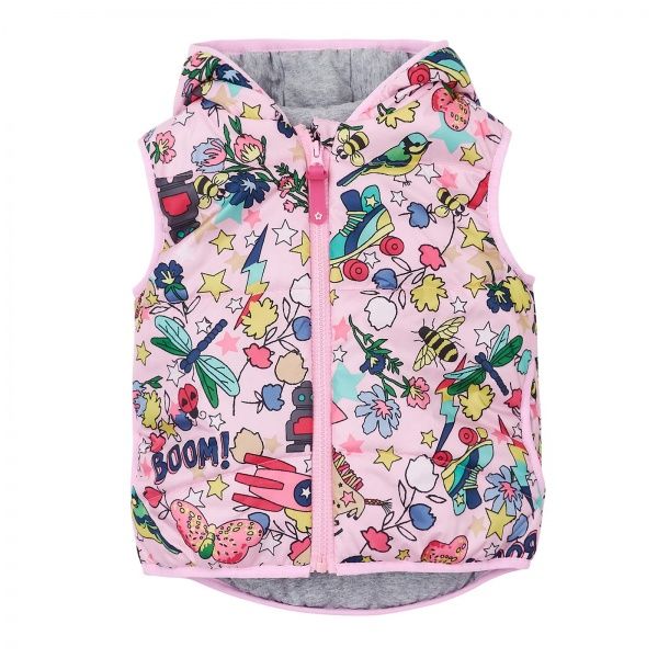 Жилет детский для девочки Соня Boom р.116 розовый с рисунком 