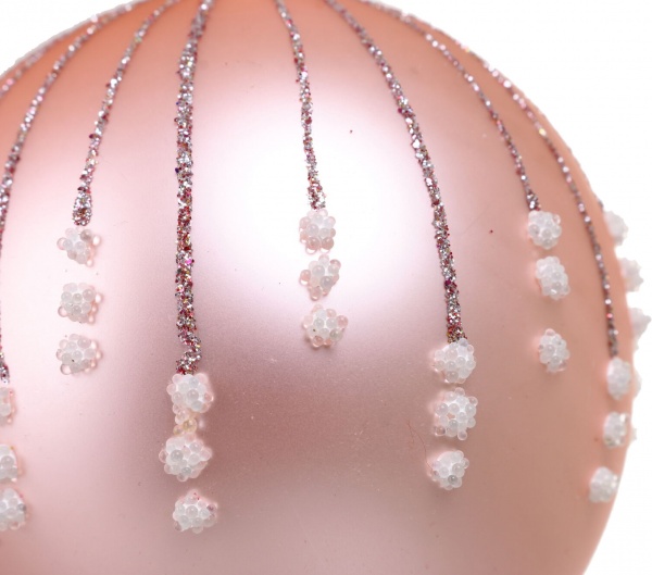 Шар новогодний орнамент d 80 мм в ассортименте .0182