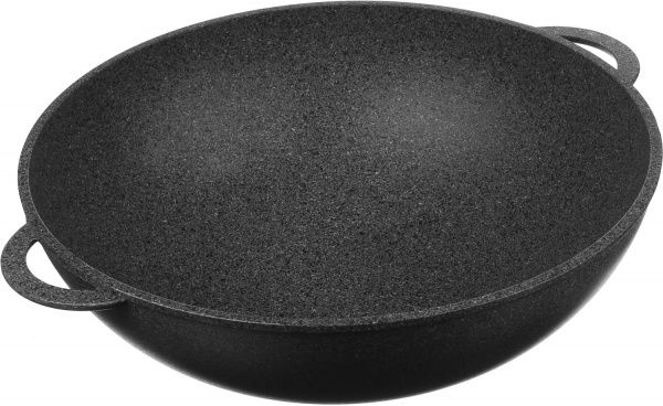 Сковорода WOK с крышкой с антипригарным покрытием 30 см Базальт 30034РС Biol