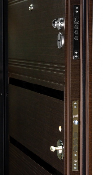 Двері вхідні Булат Гарант 514 венге горизонт темний 2050x950 мм праві