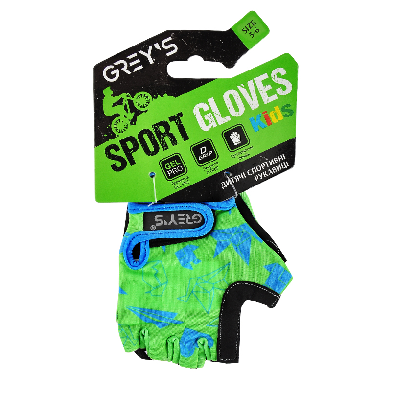 Велоперчатки GREY'S GR18711 5/6 зеленый