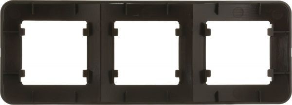 Рамка трехместная Makel Lillium Natural горизонтальная коричневый