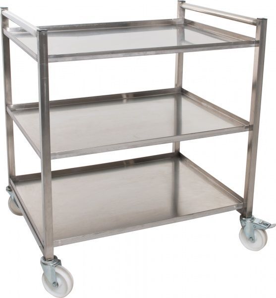 Візок виробничий на 3 полиці Tehma 900x700x1000 мм нержавіюча сталь