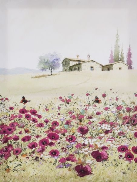 Картина Violet poppies 60x80 см Styler 
