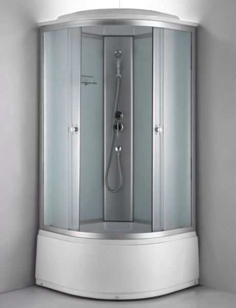 Душовий бокс UP! (Underprice) TM-80 сатин скло прозоре з високим піддоном