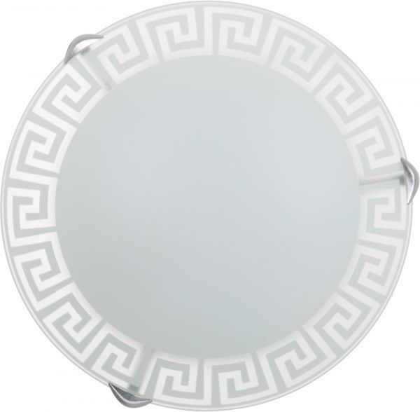 Світильник настінно-стельовий УТ Сяйво НПБ Греція 1x60 Вт E27 білий 2506 