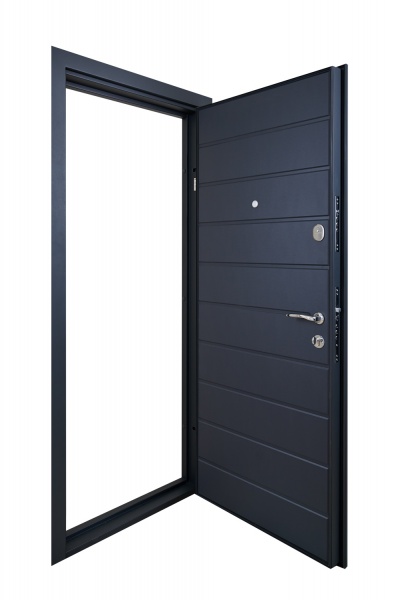 Двері вхідні Abwehr КТМ 76 096 П (7021Т+В) Kale2 NEW Lite RAL 7016 / антрацит 2050x960 мм праві