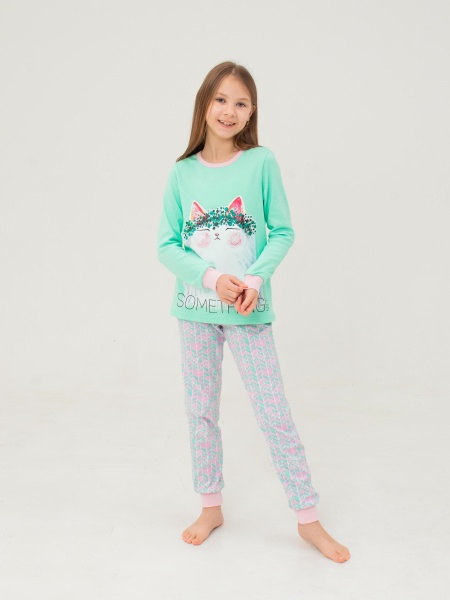 Пижама для девочек Smil р.134 ментол 104688 
