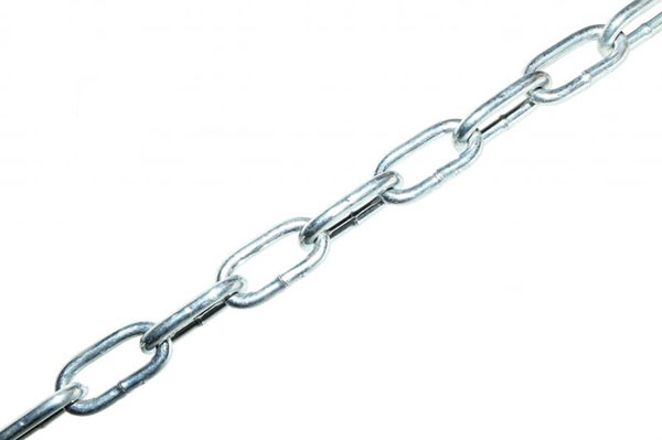 Цепь короткозвеньевая 4 мм 1 м оцинкованная DIN 5685 A