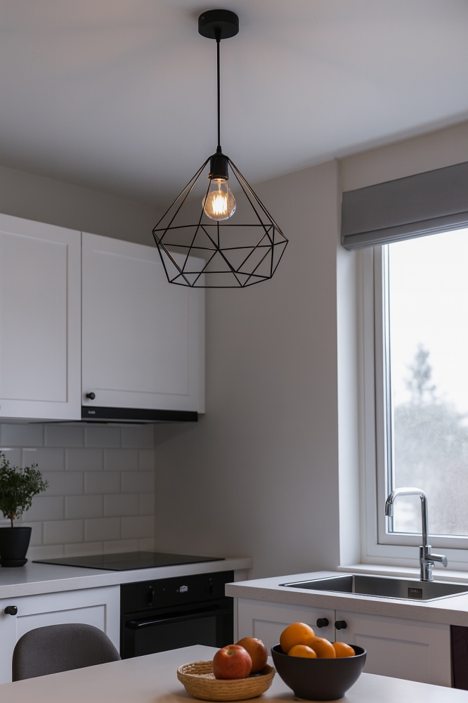 Світильник підвісний LIGHT SET KOSA 3335 1xE27 чорний