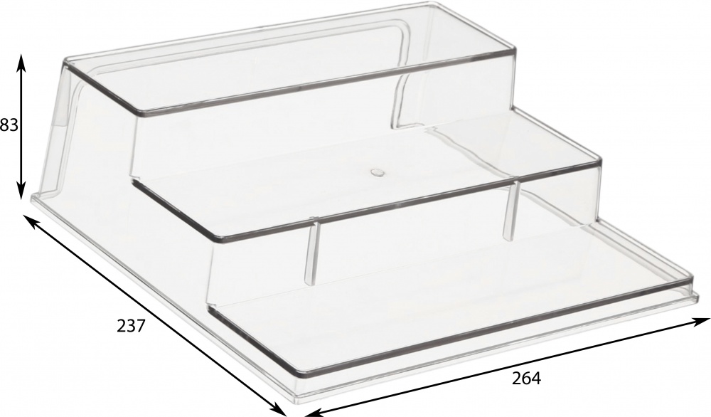 Органайзер для специй Flamberg 3-ярусный прозрачный 25х23,5х10,5 см