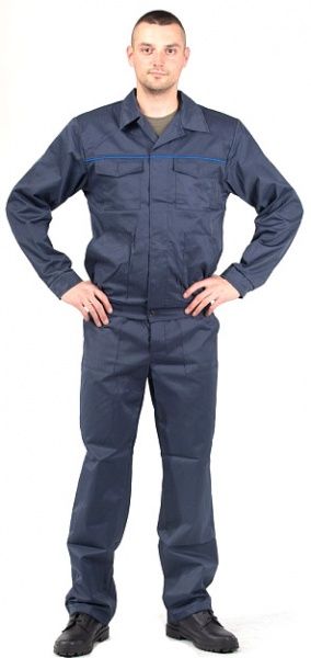 Костюм робочий Інженер ПК (куртка і напівкомбінезон) р. 56-58 зріст 5-6 сіро-синій