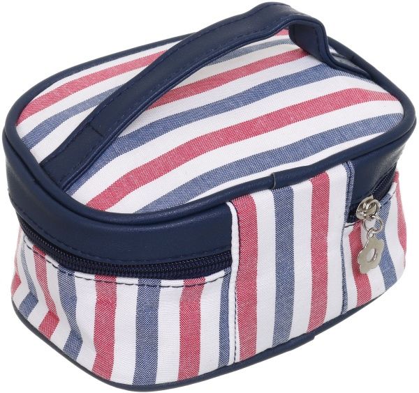 Косметичка Полоска красный с голубым 