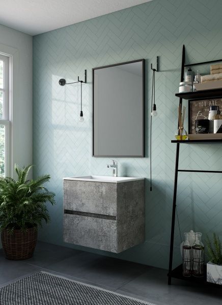 Тумба підвісна Грейд Preference N2 80 МДФ базальтлофт під ум. Амальфі 80