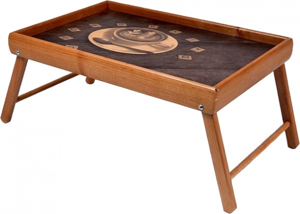 Таця на складаних ніжках міні Кава, доброго ранку 38,5x26x4 см