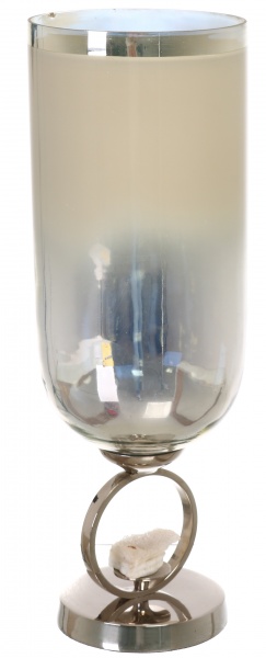 Ваза PANACHE Linear Stone 45 см сіро-коричневий/нікель 