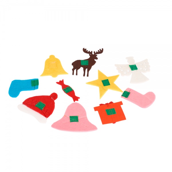 Искусственная елкана стену из войлока 100х66 см зеленый 