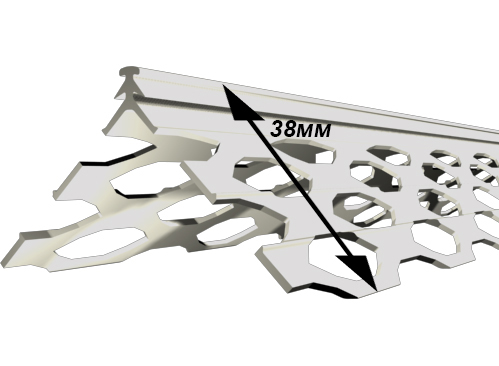 Кутник ПВХ для мокрої штукатурки ШТУКАТУР 37x37 мм 2,5 м 