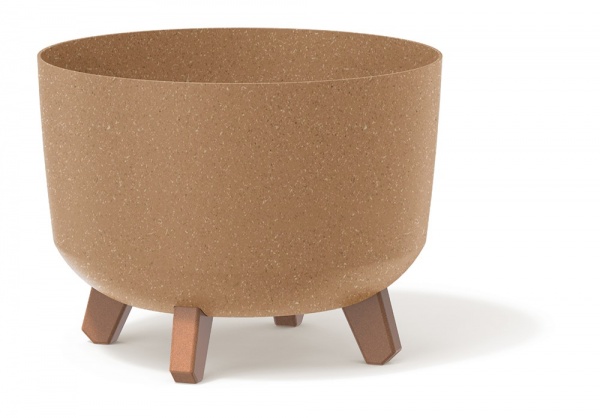 Горщик для квітів PRP Gracia ECO Wood 350 мм на ніжках бежевий круглий (87710-4665) 
