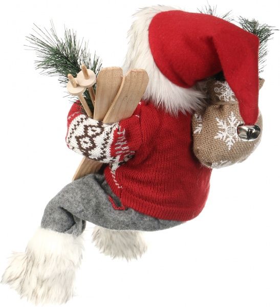 Декоративная фигура Дед Мороз лесной сидящий S1801D 40 см 