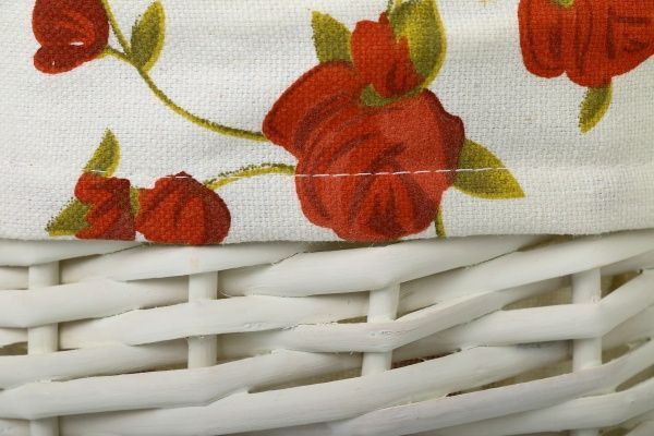 Корзинка плетеная с текстилем 29х22х17/33 см EBE18-8-2 