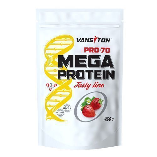 Протеїн Vansiton Mega Protein Pro-70 Полуниця 450 г 