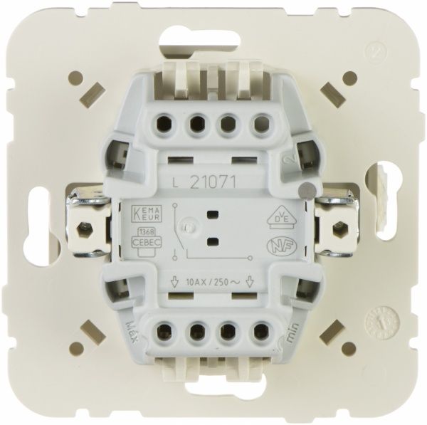 Выключатель проходной одноклавишный Efapel Logus без подсветки 10 А 250В IP20 алюминий 21071 TAL