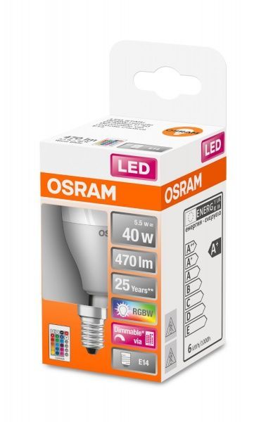 Лампа светодиодная с пультом RGB Osram LS CLA P40 REM