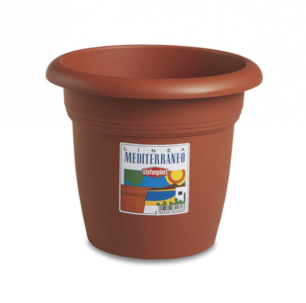 Вазон пластиковый Stefanplast Linea Mediterraneo круглый 14 л терракот (82350) 