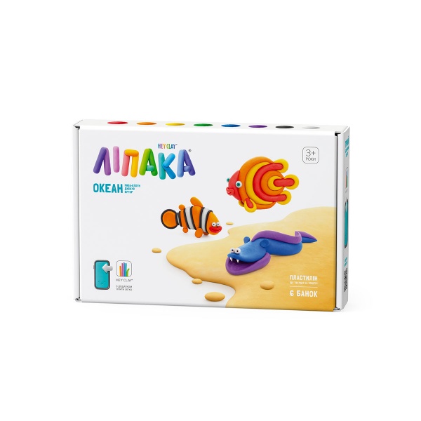Набор пластилина Lipaka Океан Рыба-клоун, дискус, угорь 60028-UA01