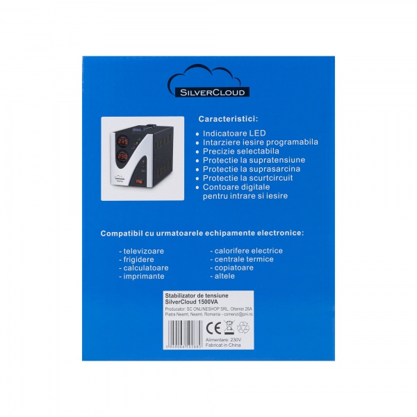 Стабілізатор напруги SILVERCLOUD PNI- SCK1500V