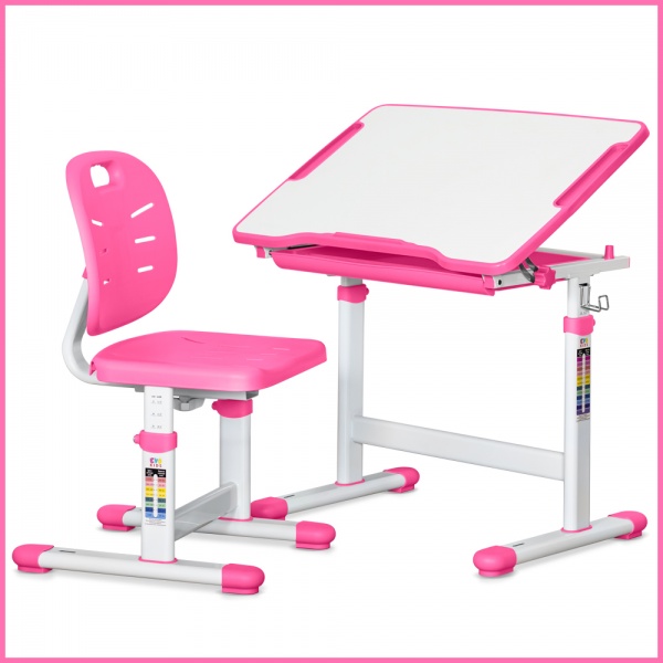 Комплект парта и стул Evo-kids Evo-06 Ergo Pink
