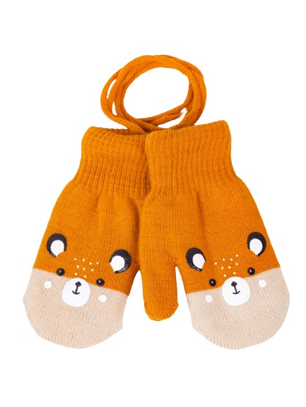 Варежки YO! Мышка р.10 оранжевый 