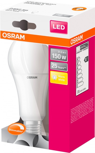 Лампа светодиодная Osram Dimmable 20 Вт A70 матовая E27 220 В 2700 К 4052899959217 