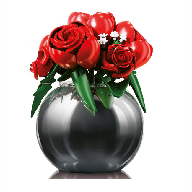 Конструктор Sluban Цветы в вазе розы M38-P8061