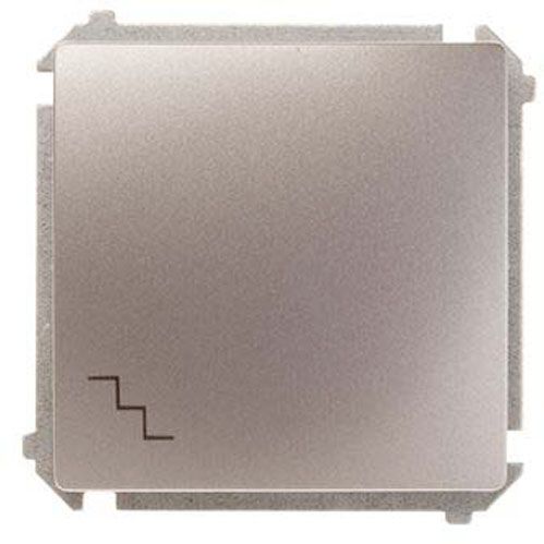 Перемикач прохідний одноклавішний Simon Basic без підсвітки 10 А 250В сталь BMW6.01/21