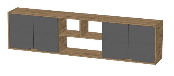 Полиця для книг Lion настінна Джуніор 2036x302 мм дуб аппалачі/антрацит 