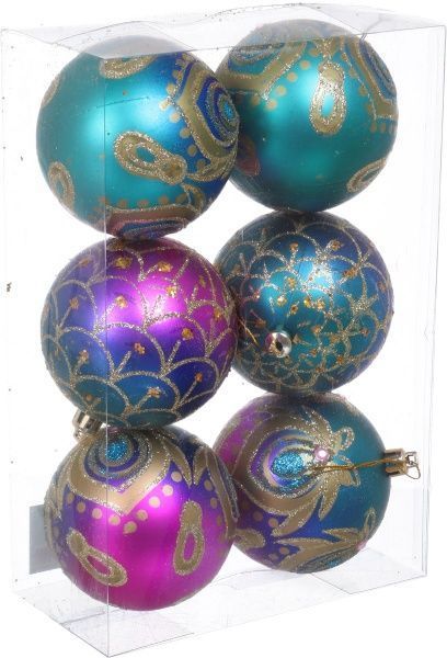 Набір іграшок Павлін d80 мм 6 шт./уп. 