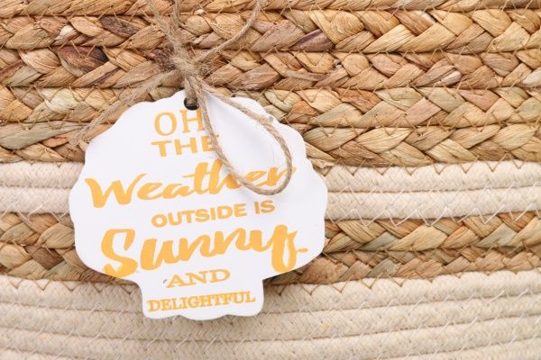 Корзинка плетеная Tony Bridge Basket с текстилем 34х25х18 см YJN20-1S3-2 