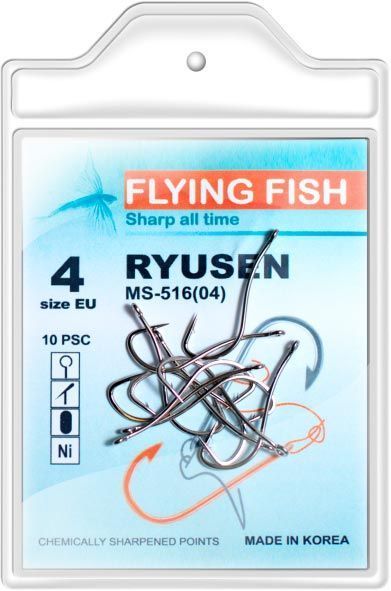 Гачок Flying Fish рибальский RYUSEN №4 0,174 г 10 шт. MS-516(04)
