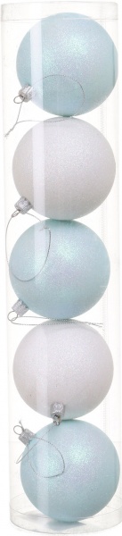 Набор елочных шаров Комплект № 43 d 80 мм 5 шт./уп.