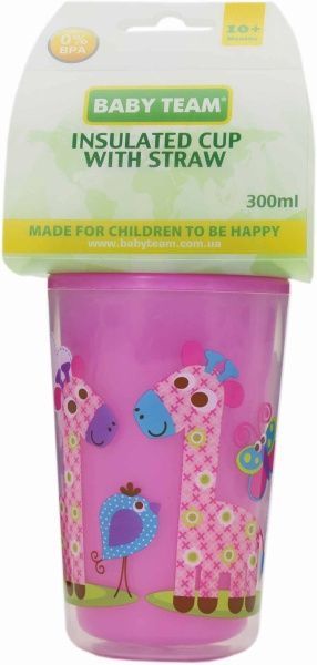 Поїльник Baby Team з трубочкою 250 мл 5021