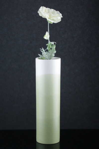 Ваза фаянсовая Cylinder 12х45 см зеленый матовый Jomaze