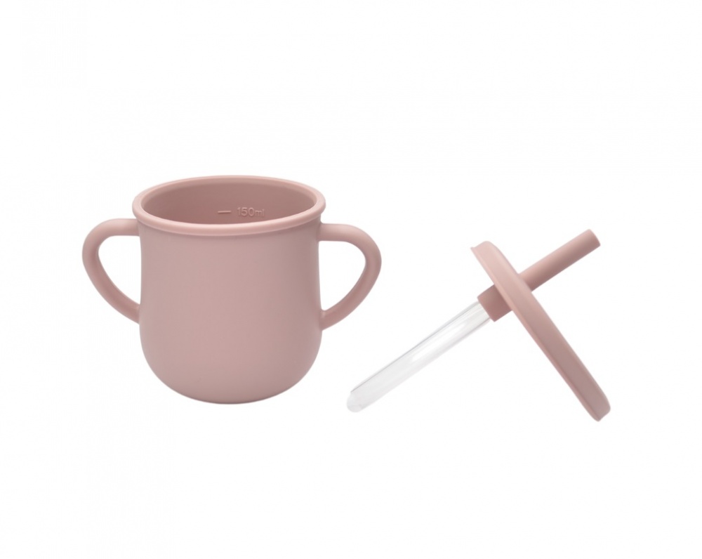 Поильник-чашка Lindo 2 в 1 150 мл розовый LI 738-1