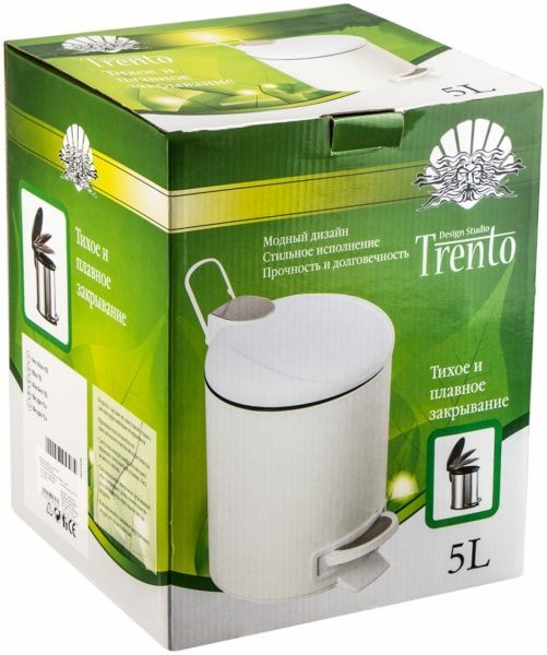 Ведро с педалью Trento SLOW MOTION 37953