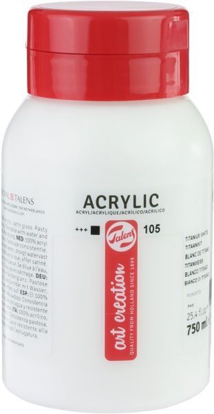 Фарба акрилова (105) Білила титанові 750 мл Talens Art Creation Royal Talens