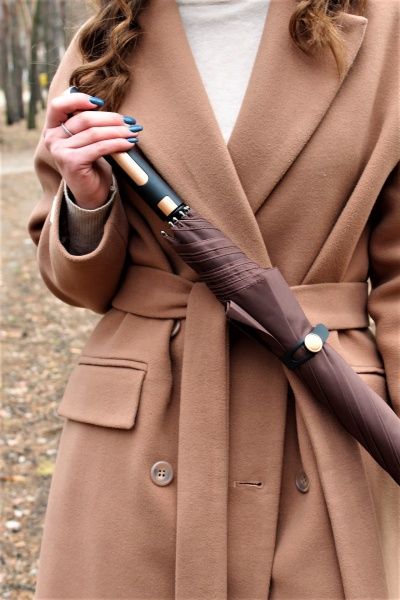 Парасолька-тростина KRAGO Gold Brown коричневий 