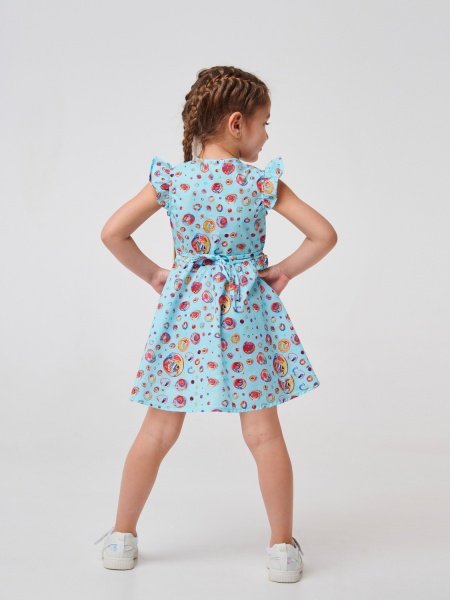 Платье Smil 120351 р.98 голубой с рисунком 